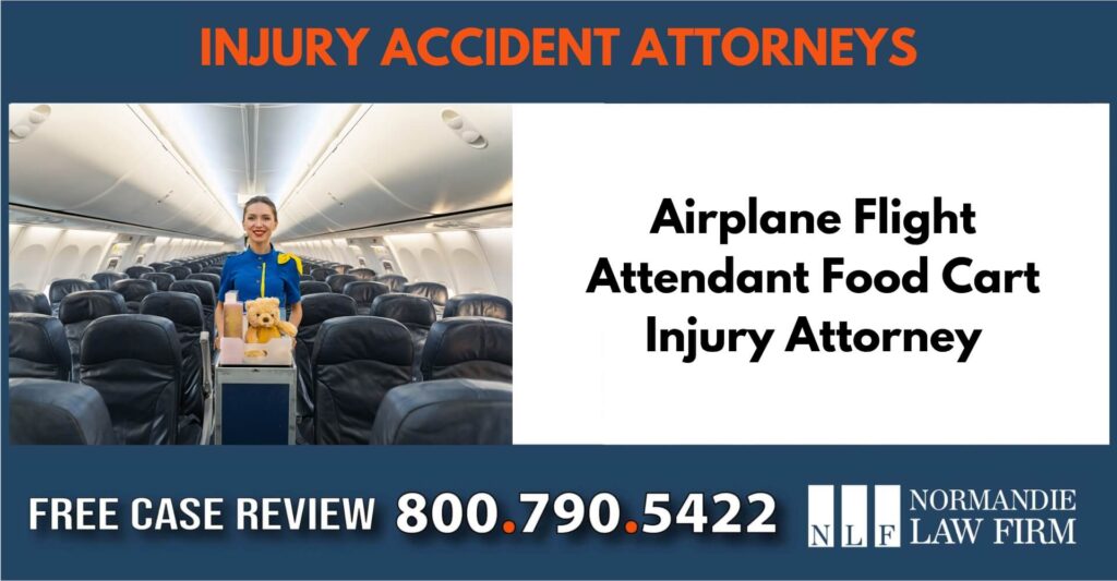 Airplane Flight Attendant Food Cart Injury Attorney sue liable incident compensation lawyer
