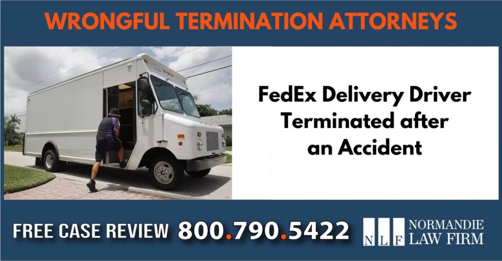 FedEx Delivery Driver Terminated after an Accident sue liable incident compensation lawyer