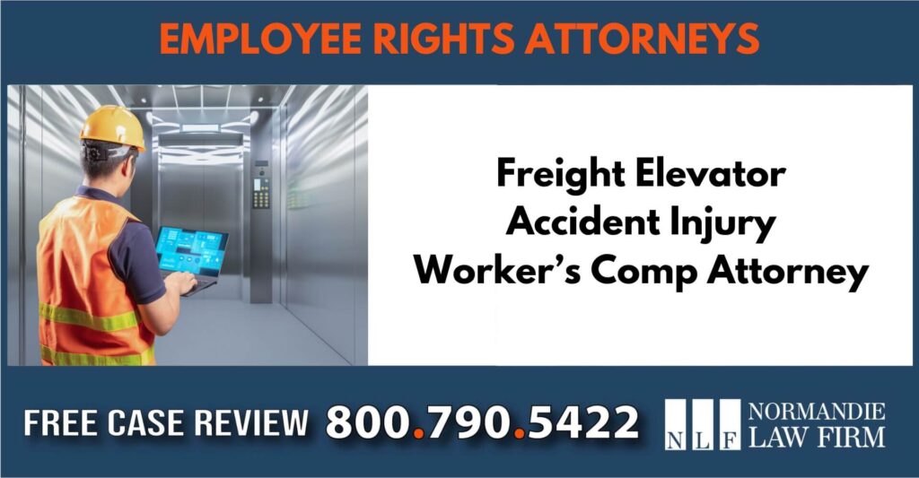 Freight Elevator Accident Injury Worker’s Comp Attorney sue liable incident compensation lawyer