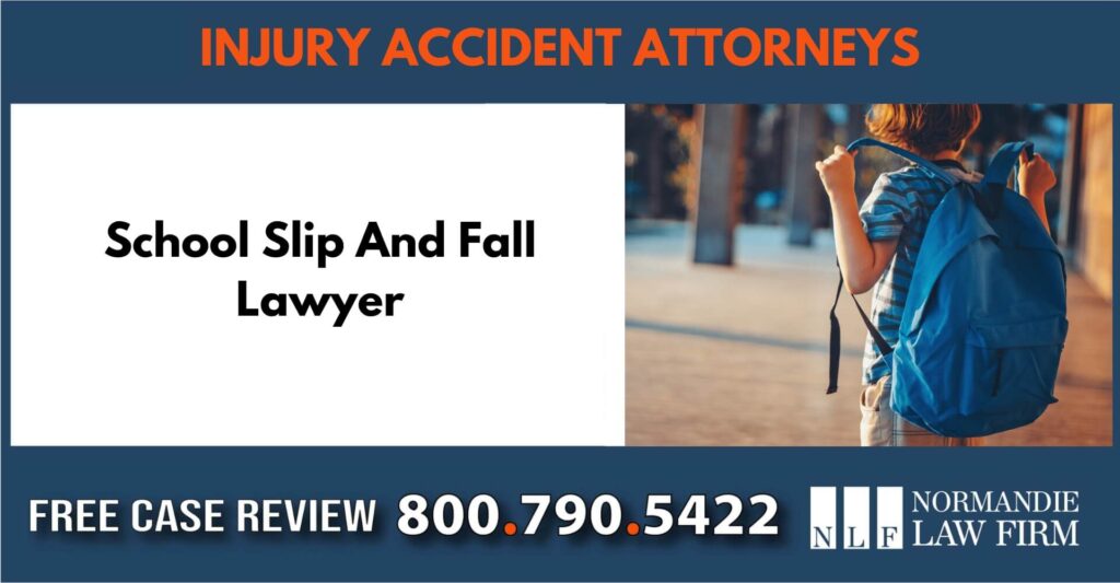School Slip And Fall Lawyer sue liable incident attorney compenastion