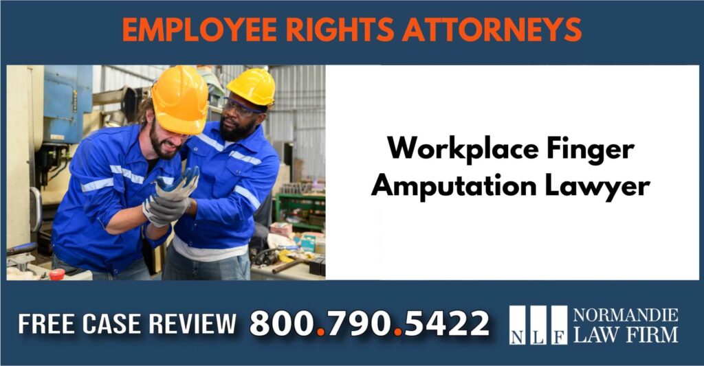 Workplace Finger Amputation Lawyer sue liable incident compensation attorney