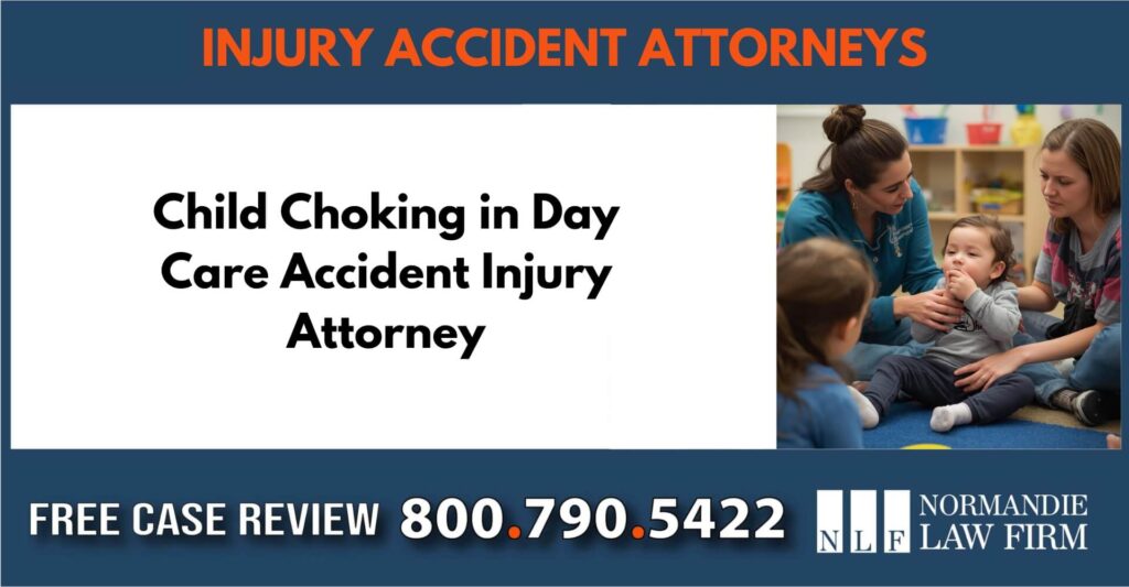 Child Choking in Day Care Accident Injury Attorney sue lawyer attorney compensation incident accident
