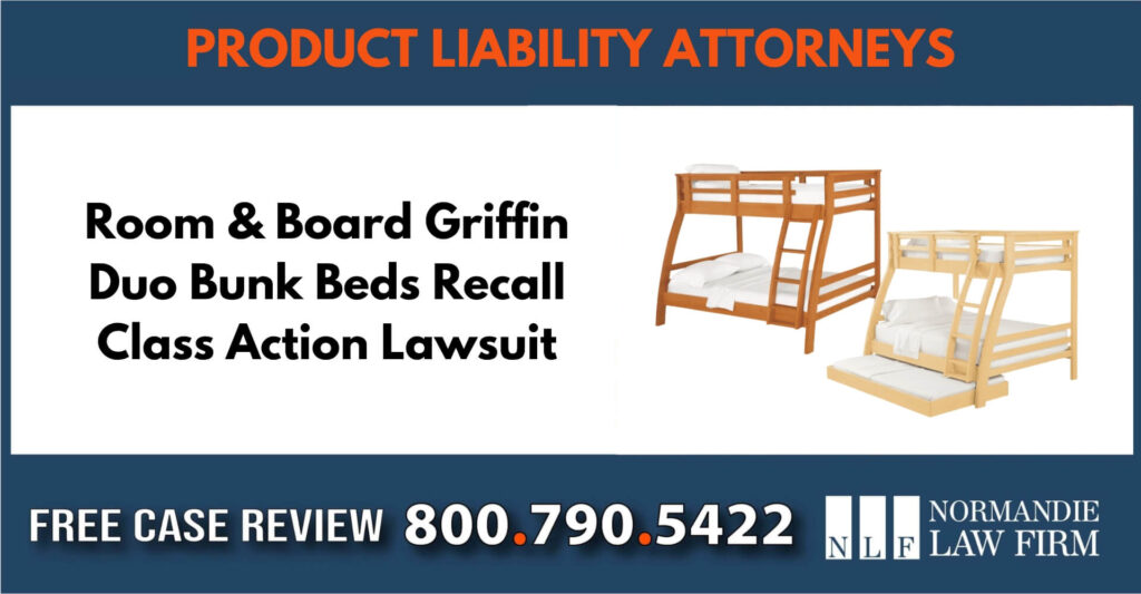 Room & Board Griffin Duo Bunk Beds Recall Class Action Lawsuit sue liable incident