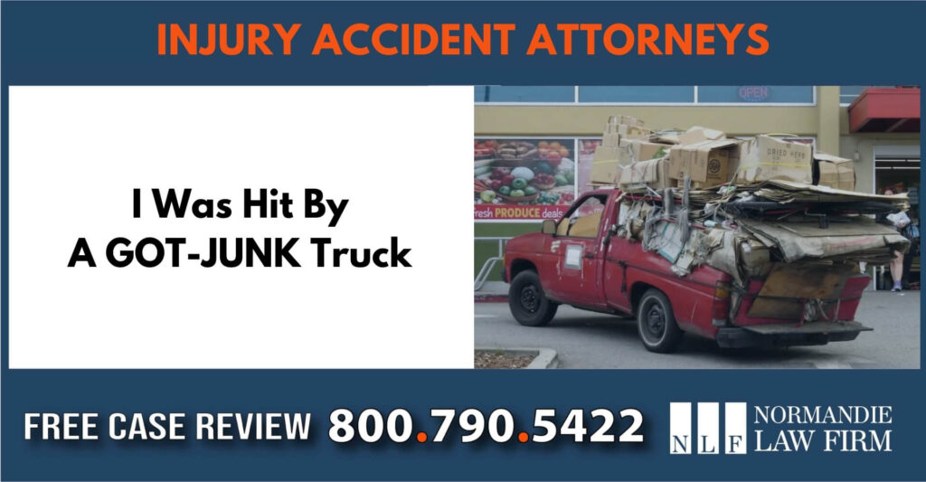 I Was Hit By A GOT-JUNK Truck sue liable incident lawyer compensation attorney