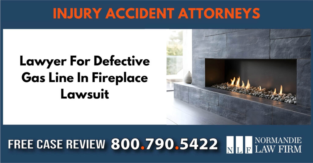Lawyer For Defective Gas Line In Fireplace Lawsuit sue liable incident compensation attorney