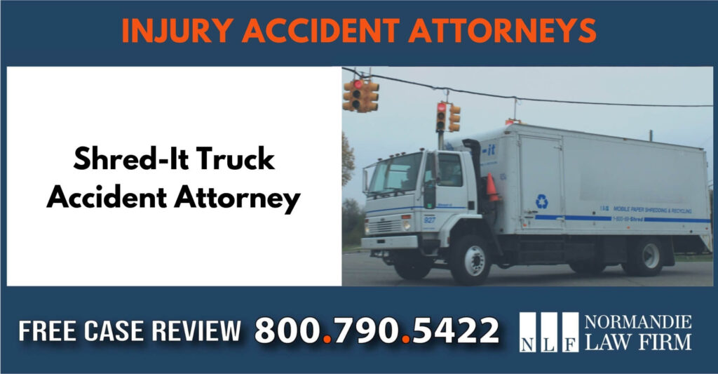 Shred-It Truck Accident Attorney sue liable incident compensation lawyer