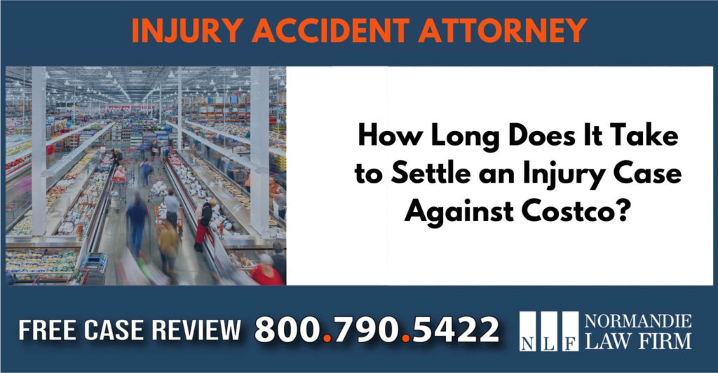 How Long Does It Take to Settle an Injury Case Against Costco lawyer attorney incident compensation