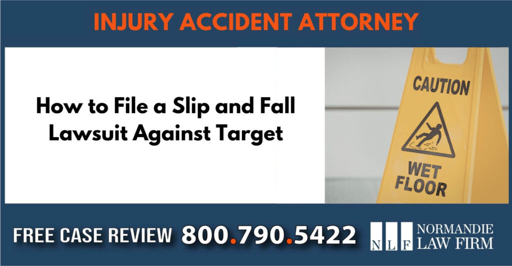 How to File a Slip and Fall Lawsuit Against Target sue liable incident compensation lawyer attorney