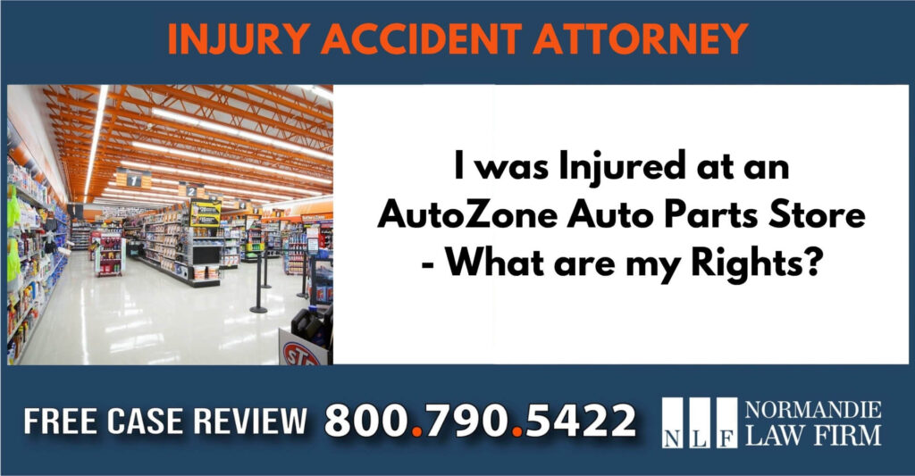 I was Injured at an AutoZone Auto Parts Store - What are my Rights sue liable incident lawyer attorney