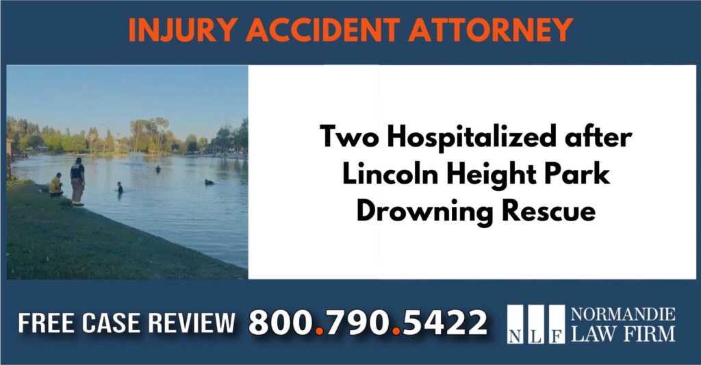 Two Hospitalized after Lincoln Height Park Drowning Rescue sue liable incident lawyer attorney