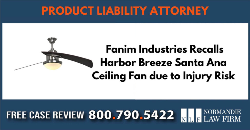 Fanim Industries Recalls Harbor Breeze Santa Ana Ceiling Fan due to Injury Risk