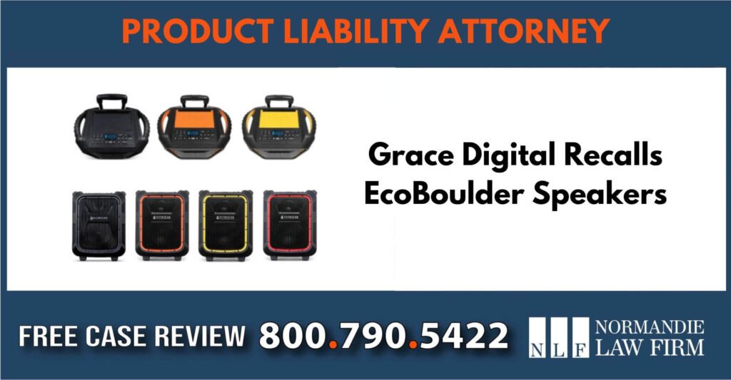Grace Digital Recalls EcoBoulder Speakers lawyer attorney incident liability