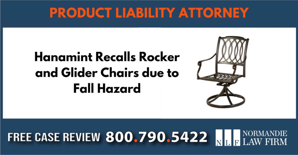 Hanamint Recalls Rocker and Glider Chairs due to Fall Hazard lawyer attorney sue compensation liability