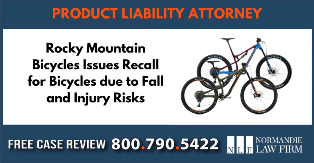 Rocky Mountain Bicycles Issues Recall for Bicycles due to Fall and Injury Risks sue lawyer attorney compensation
