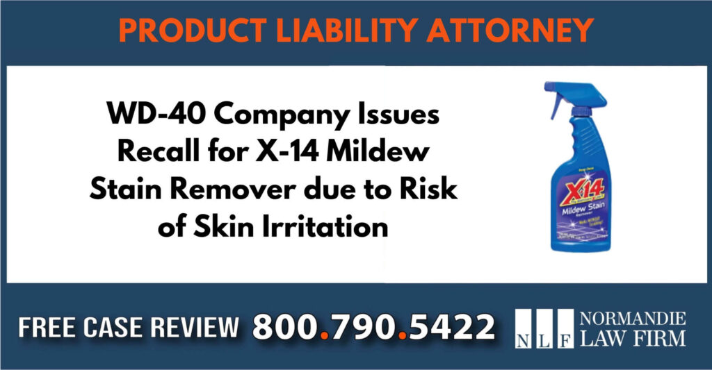 WD-40 Company Issues Recall for X-14 Mildew Stain Remover due to Risk of Skin Irritation lawyer attorney compensation