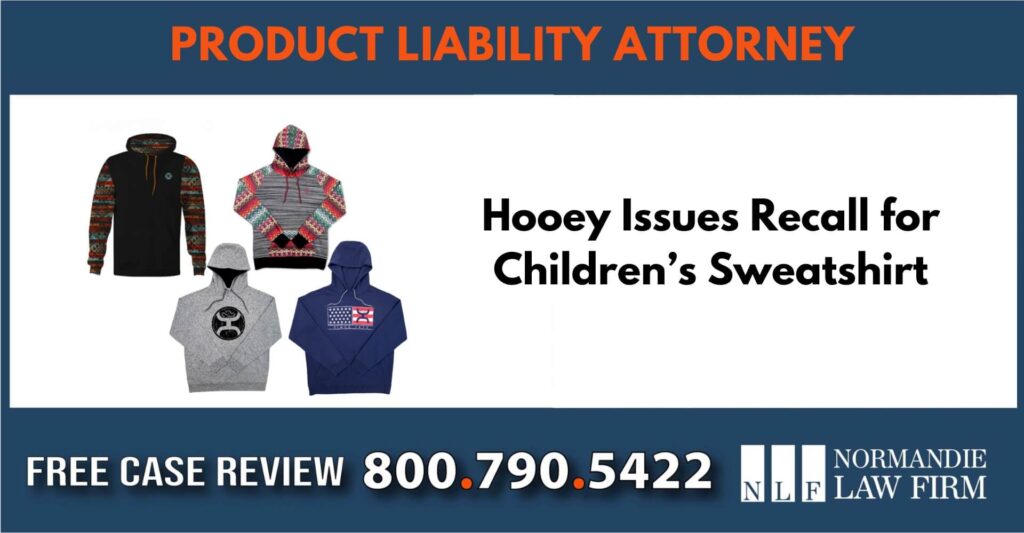 Hooey Issues Recall for Children’s Sweatshirt lawyer attorney sue compensation incident